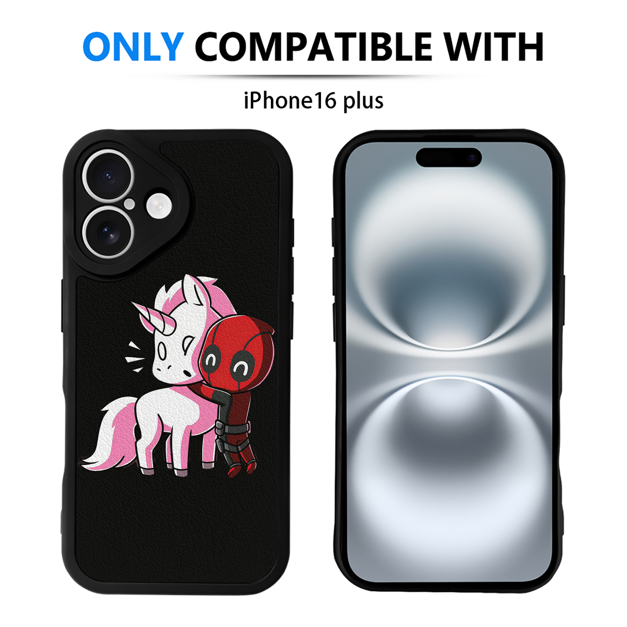 （画像用） Deadpool デッドプール 【iPhone 16シリーズ対応】シリコンスマホケース（レザー調） 材質：シリコン